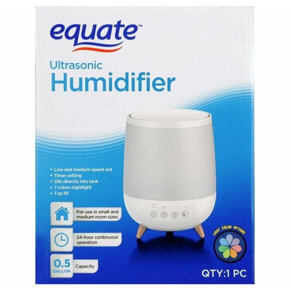 Equate | Accents | Equate Ultrasonic Humidifier Diffuser Cool Visible ...